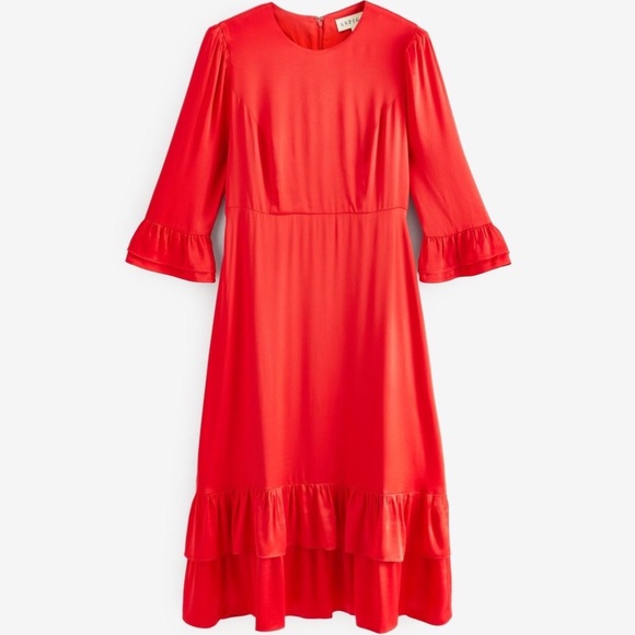 ASPIGA Victoria Satin Dress
Color: Ruby Red - Picture 6 of 14